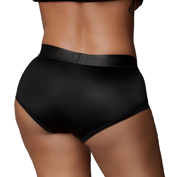 Shots Ouch! Vibrating Strap-on Brief Black XL/2XL