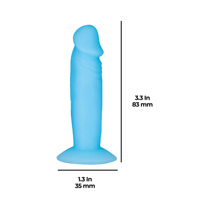 Addiction Silly Willy Glow-in-the-Dark 3.3 in. Silicone Dildo 12-Piece Fishbowl Display