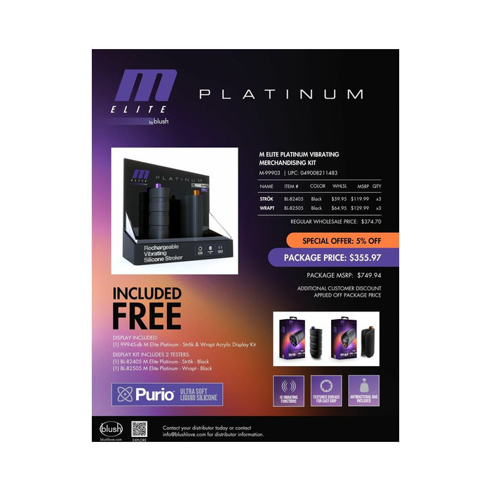 M Elite Platinum Vibrating Merchandising Kit