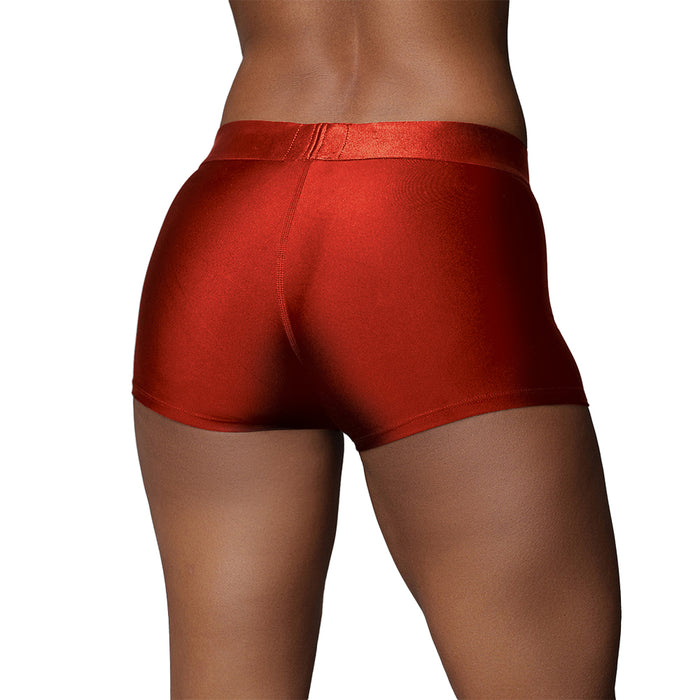 Ouch! Vibrating Strap-on Boxer Red M/L