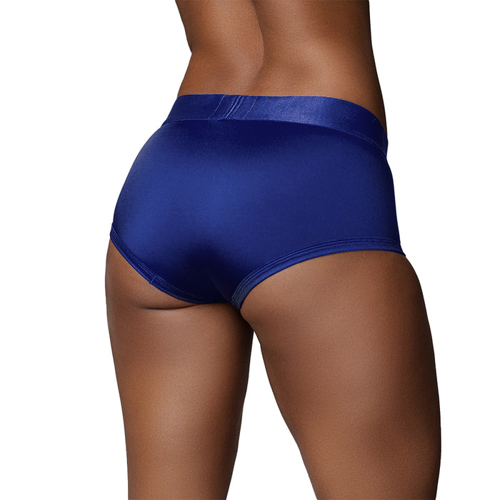 Ouch! Vibrating Strap-on Brief Royal Blue M/L