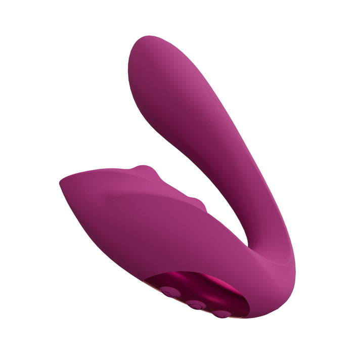 VIVE Yuki Rechargeable Dual Motor G-Spot Vibrator with Massaging Beads Pink