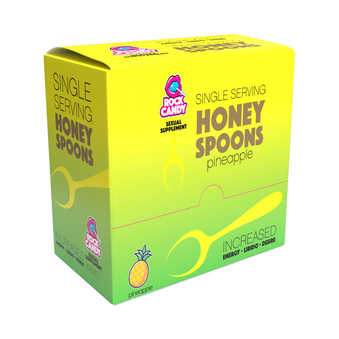 Rock Candy Honey Spoons Supplement Pineapple 24-Piece Display