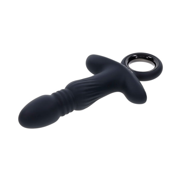 Gender X Slayer Rechargeable Ring Thruster Vibe Silicone Black