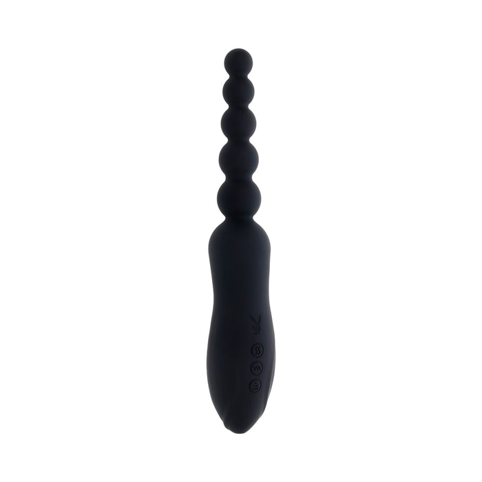 Playboy Let It Bead Rechargeable Flexible Dual-Ended Anal Vibe with Suction