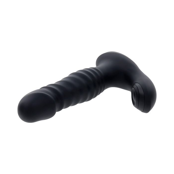 Zero Tolerance Striker Rechargeable Thrusting Anal Vibe with Remote Silicone Black