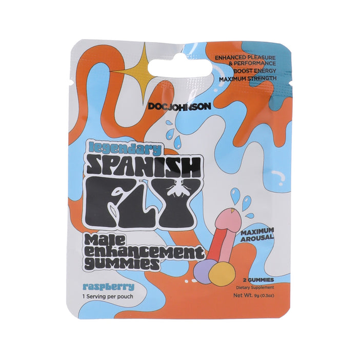 Spanish Fly Male Enhancement Gummies Raspberry 2-Pack 12-Piece Display