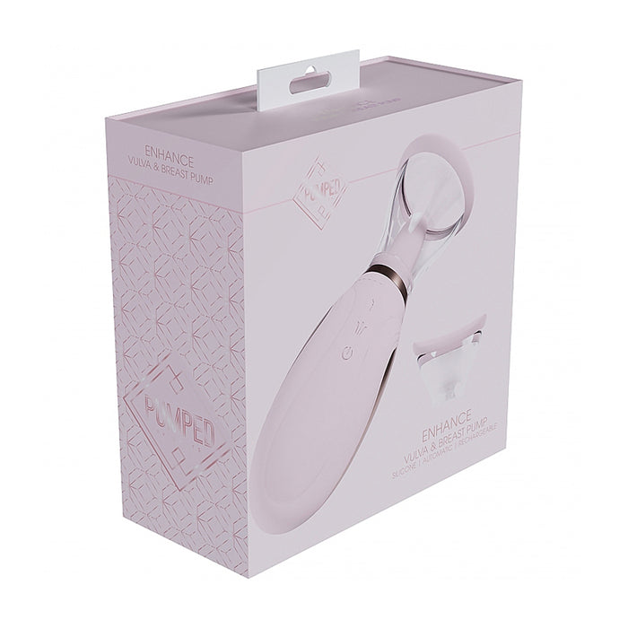 Pumped Enhance Automatic Rechargeable Vulva & Breast Pump Pink