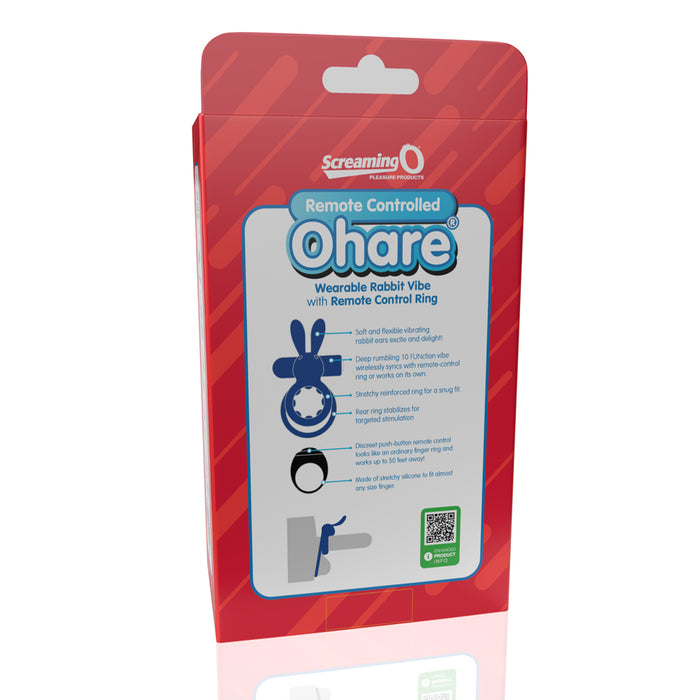Screaming O Remote Controlled Ohare Vibrating Ring Blue
