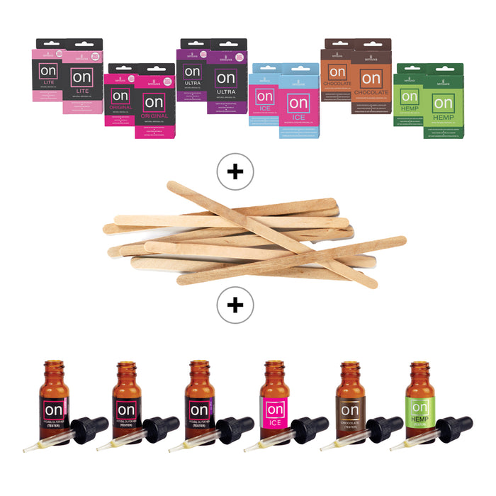 Sensuva ON Arousal Oil Assorted 12 Piece + Tester/Sticks Refill Kit