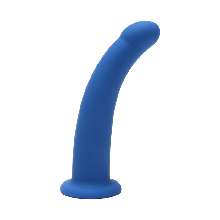 Me You Us 6 in. Curved Silicone Dildo Blue