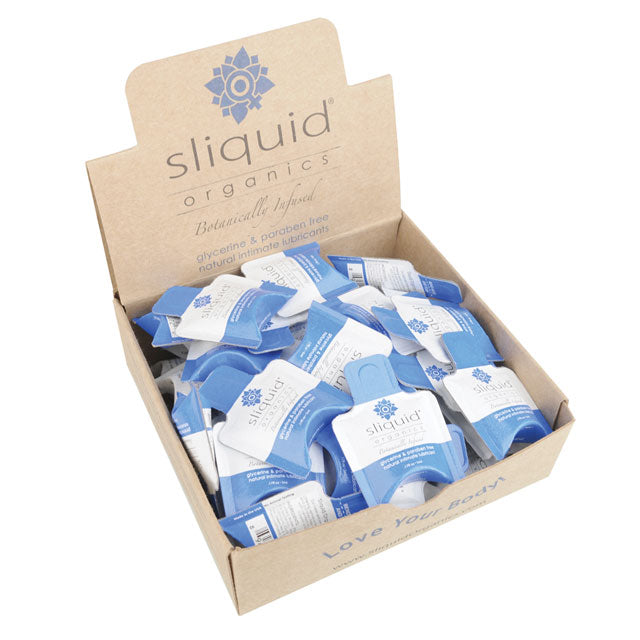 Sliquid Organics Natural Lubricant Pillows (60 Pillows Per Display)