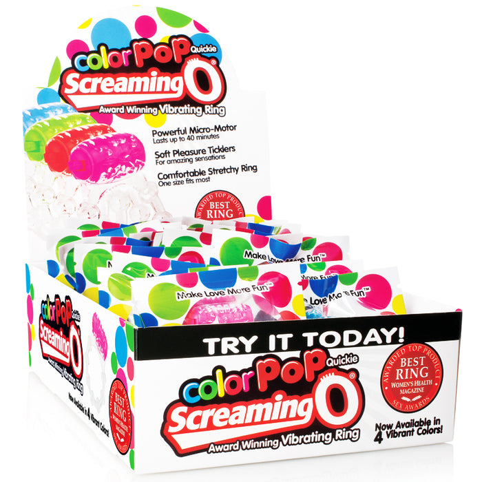 Screaming O Color Pop Quickie Assorted Colors (Display of 24)