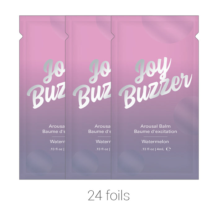 Jelique Joy Buzzer Clitoral Arousal Balm Watermelon (Bulk Pack/24 pcs) .13 oz Foil