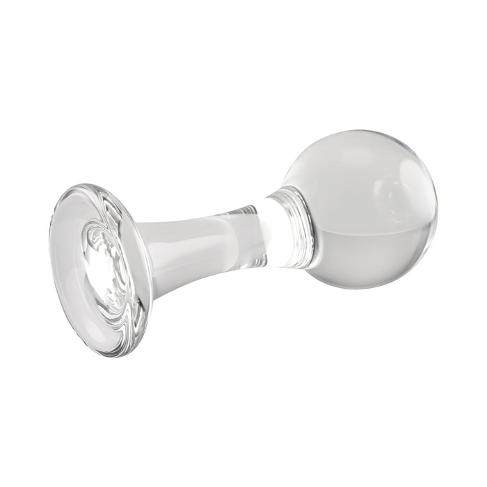 Gender X The Baller Round Glass Anal Plug Clear