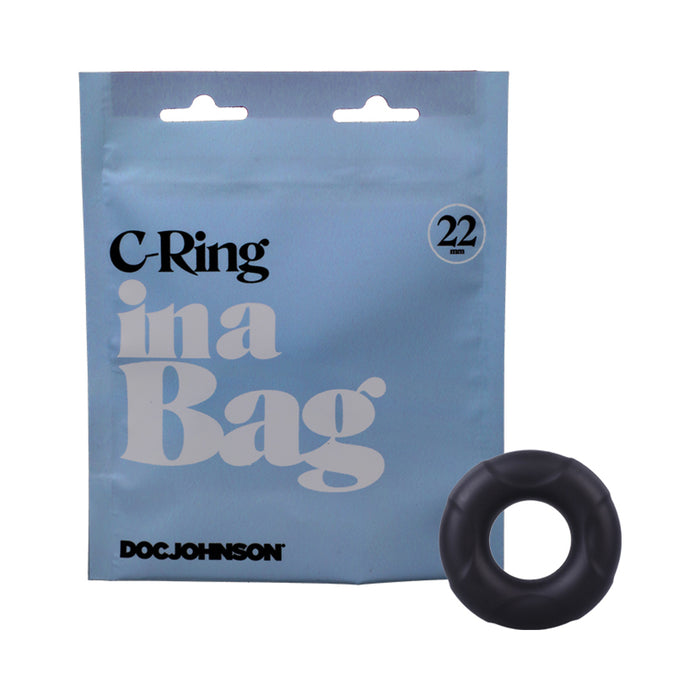 Doc Johnson C-Ring In A Bag Silicone Cockring Black