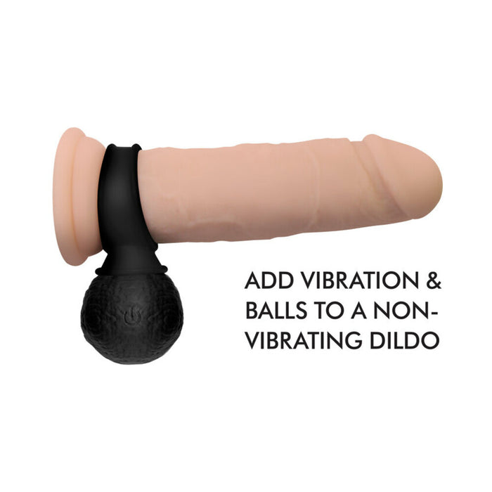 Curve Toys Jock 28X Vibrating Silicone Balls with Remote Control XL Black