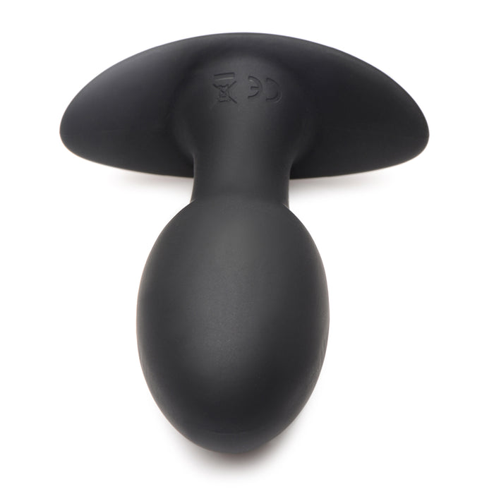 Curve Toys Rooster Rumbler Vibrating Silicone Anal Plug Medium Black