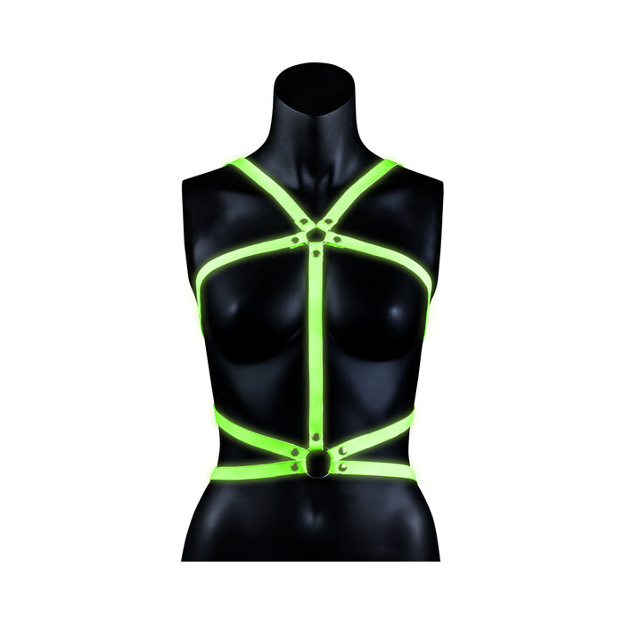 Ouch! Glow in the Dark Body Harness Neon Green L/XL
