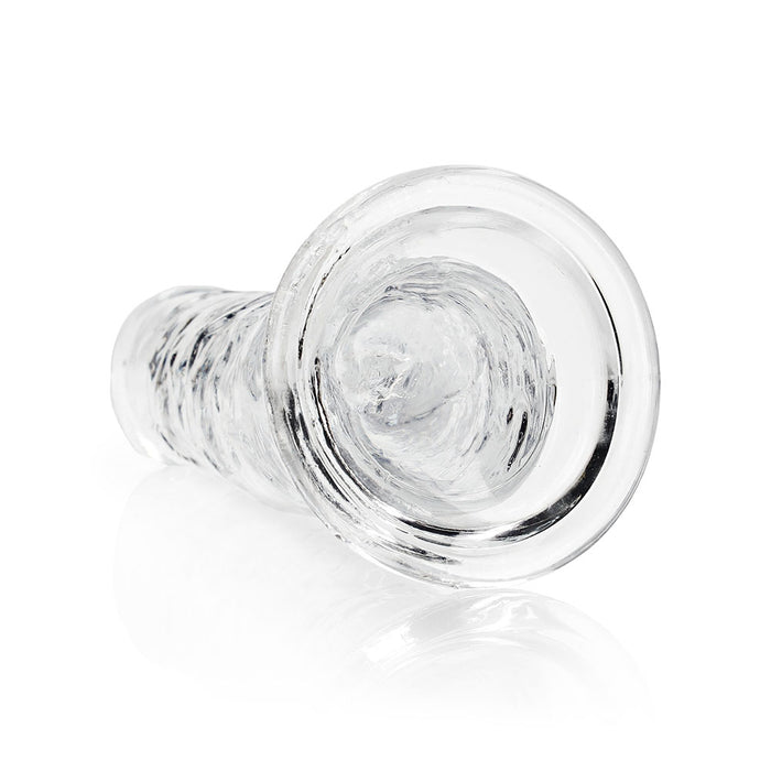 RealRock Crystal Clear Straight 11 in. Dildo Without Balls Clear