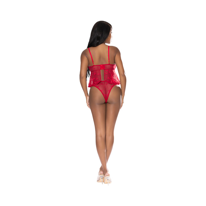 Magic Silk With Love Flutter Cami & Cheeky Panty Set Red S/M