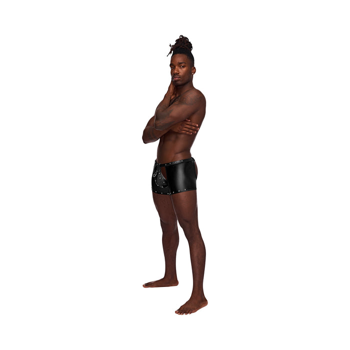 Male Power Fetish Poseidon Chap-Style Short Black L/XL