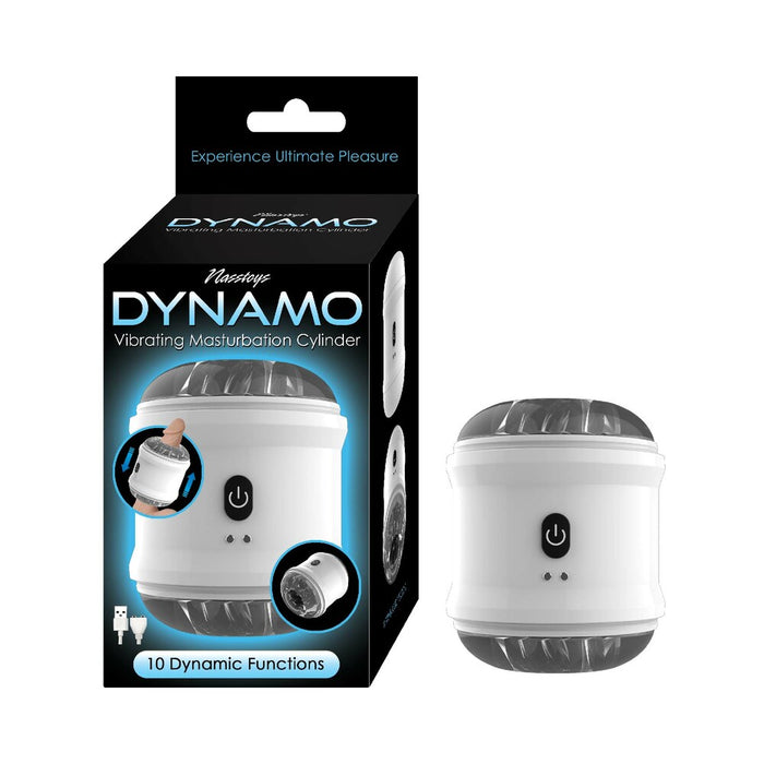 Nasstoys Dynamo Rechargeable Vibrating Masturbator Cylinder White