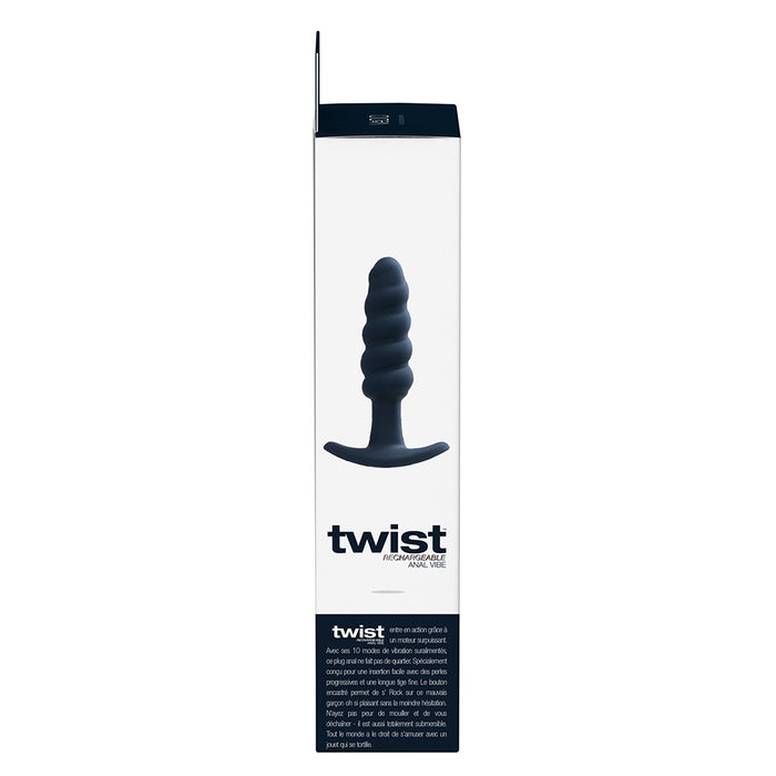VeDO Twist Rechargeable Silicone Vibrating Anal Plug Black