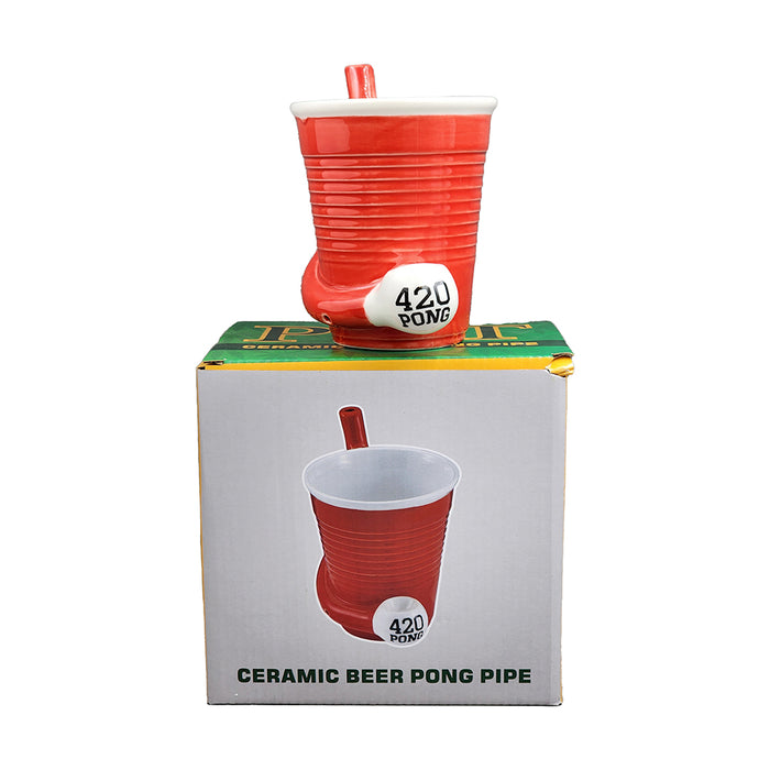 Fashioncraft Red Beer Pong '420 Pong' Roast & Toast Mug