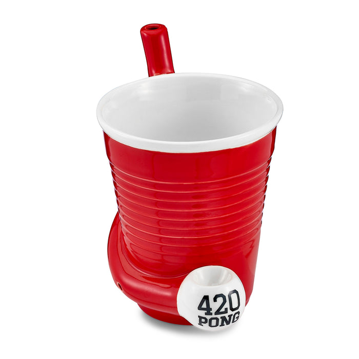 Fashioncraft Red Beer Pong '420 Pong' Roast & Toast Mug