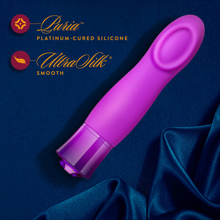 Blush Oh My Gem Charm Rechargeable Warming Silicone Cupped Vibrator Amethyst
