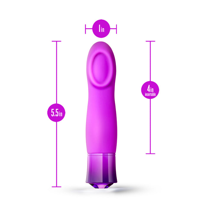 Blush Oh My Gem Charm Rechargeable Warming Silicone Cupped Vibrator Amethyst
