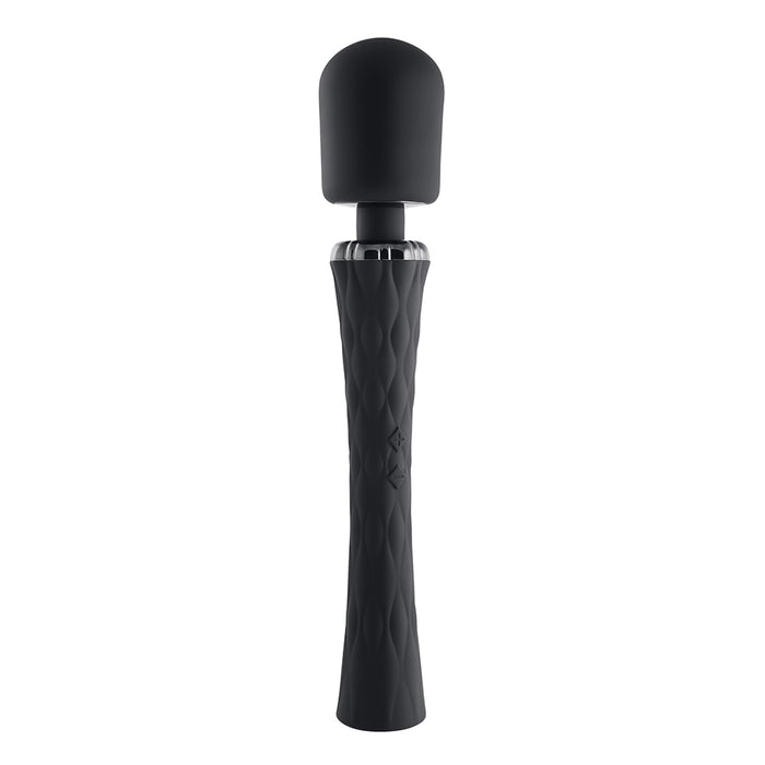 Playboy Royal Rechargeable Silicone Wand Vibrator Black