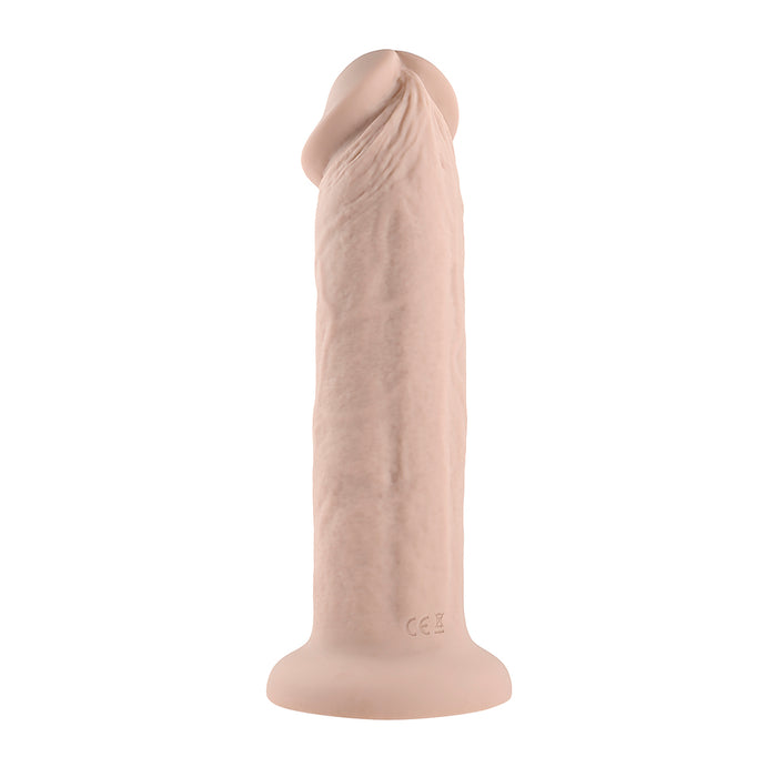 Evolved Girthy Rechargeable Vibrating 7 in. Silicone Dildo Light