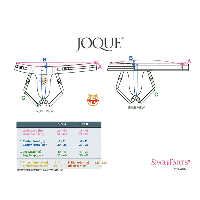 SpareParts Joque Double Strap Harness Red Size B