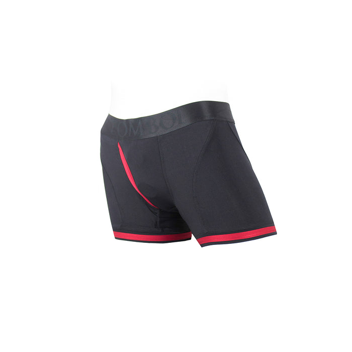 SpareParts Tomboii Nylon Boxer Briefs Harness Black/Red Size XXS