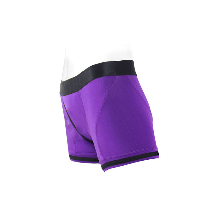 SpareParts Tomboii Nylon Boxer Briefs Harness Purple/Black Size XXS