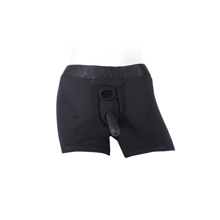 SpareParts Tomboii Rayon Boxer Briefs Harness Black Size XL