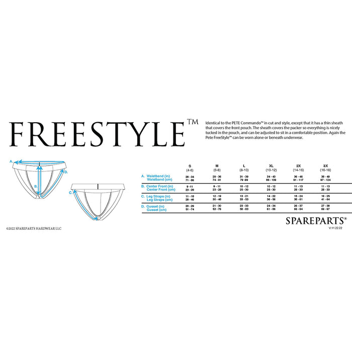 SpareParts Pete Freestyle Nylon Packing Jock Black Size S