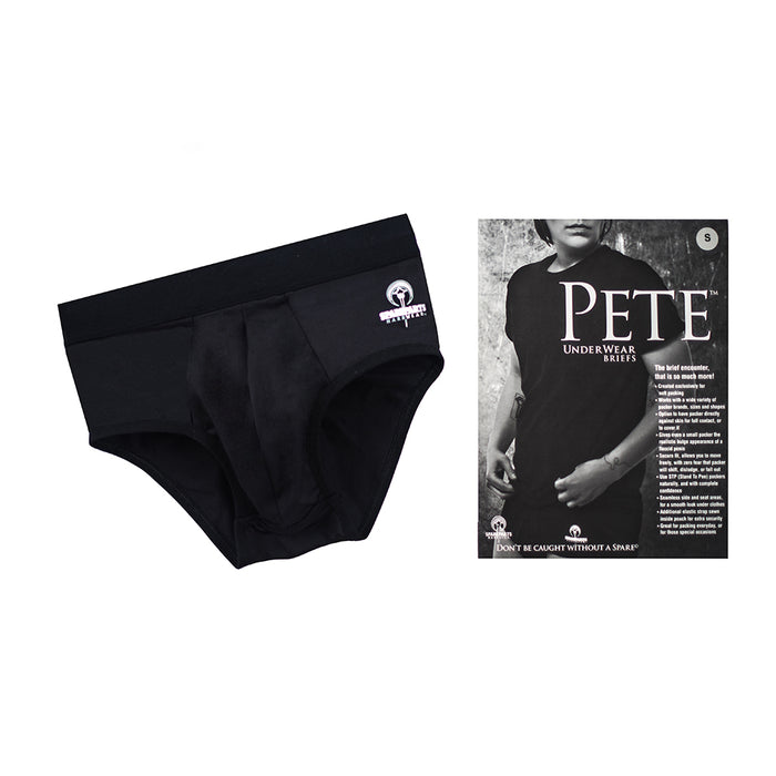 SpareParts Pete Briefs Nylon Packing Underwear Black Size M