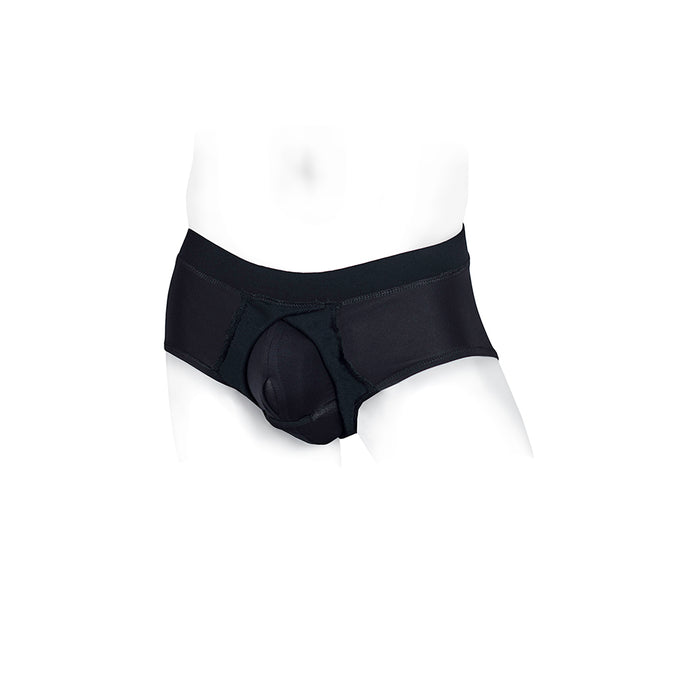 SpareParts Pete Briefs Nylon Packing Underwear Black Size XL