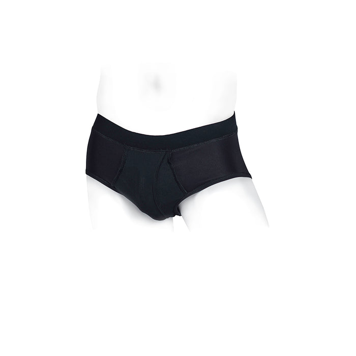 SpareParts Pete Briefs Nylon Packing Underwear Black Size 2XL