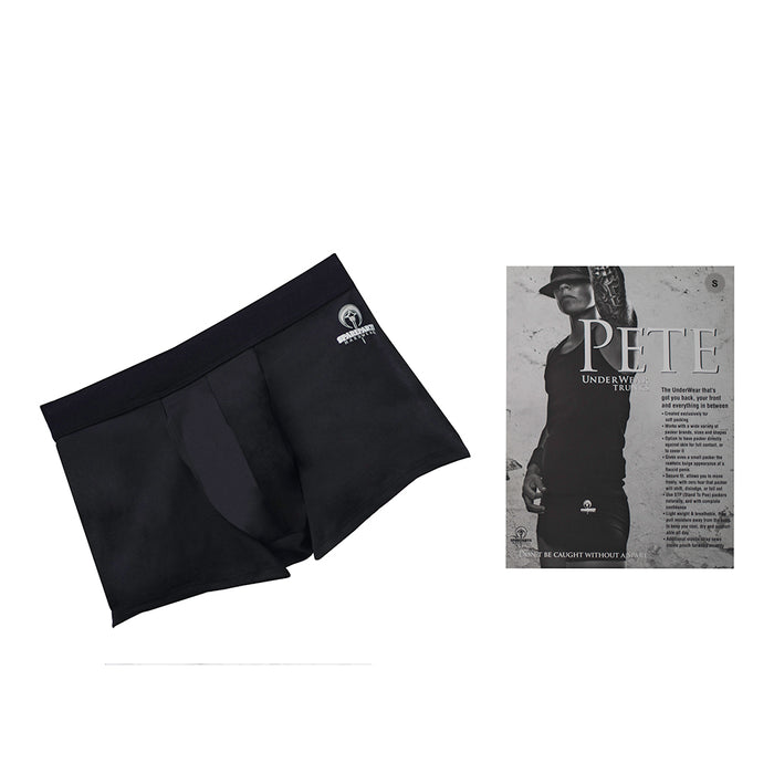 SpareParts Pete Trunks Nylon Packing Underwear Black Size 2XL