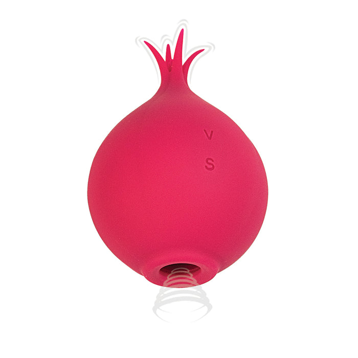 Princess Clit-Tastic Suction Tickler Rechargeable Silicone Vibrator Red