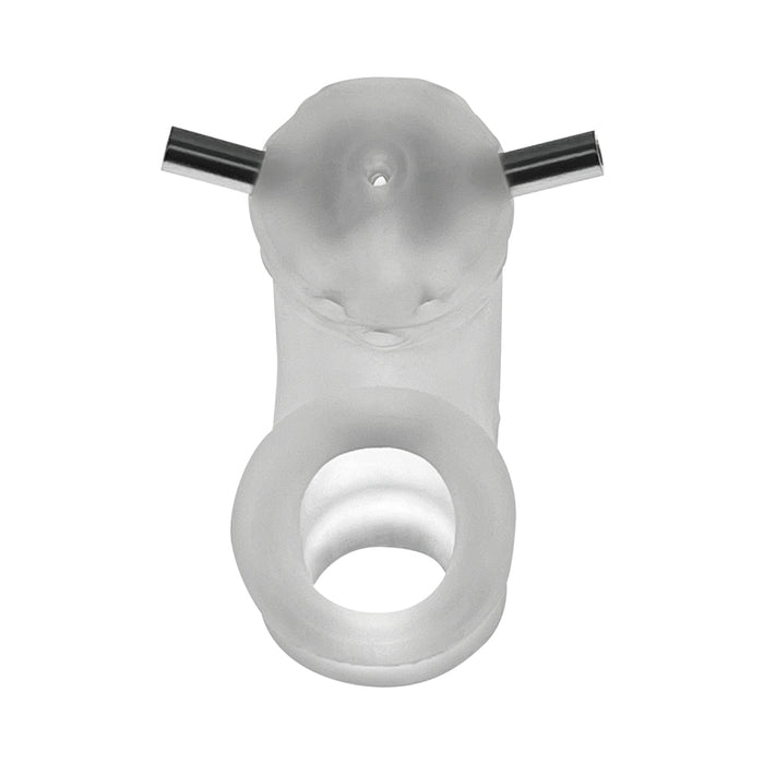 OxBalls Airlock Electro Air-Lite Vented Chastity Clear Ice