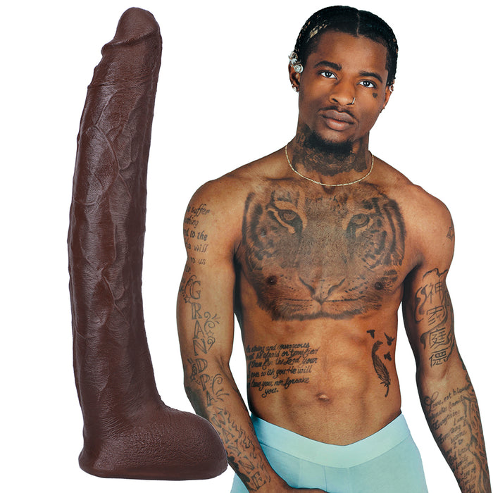Signature Cocks Damion Dayski ULTRASKYN Cock with Removable Vac-U-Lock Suction Cup 12in Chocolate