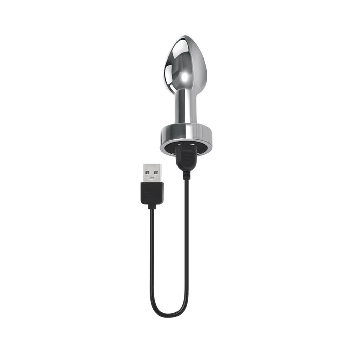 Gender X Rockin' Metal Plug Mini Rechargeable Vibrating Anal Plug Aluminum Silver