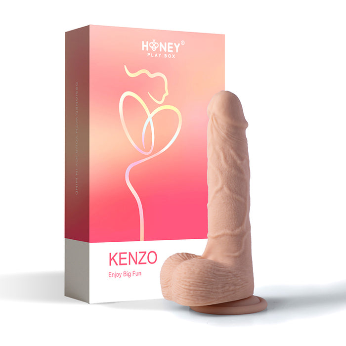 Honey Play Box Kenzo App Controlled Big Realistic Thrusting Dildo 9.5 in.