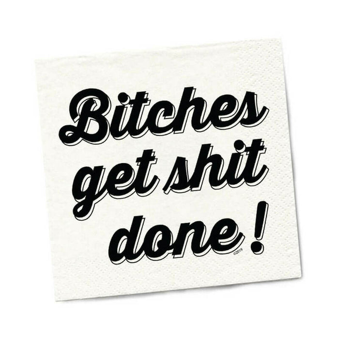 Twisted Wares Bitches Get Shit Done Napkins 20-Pack