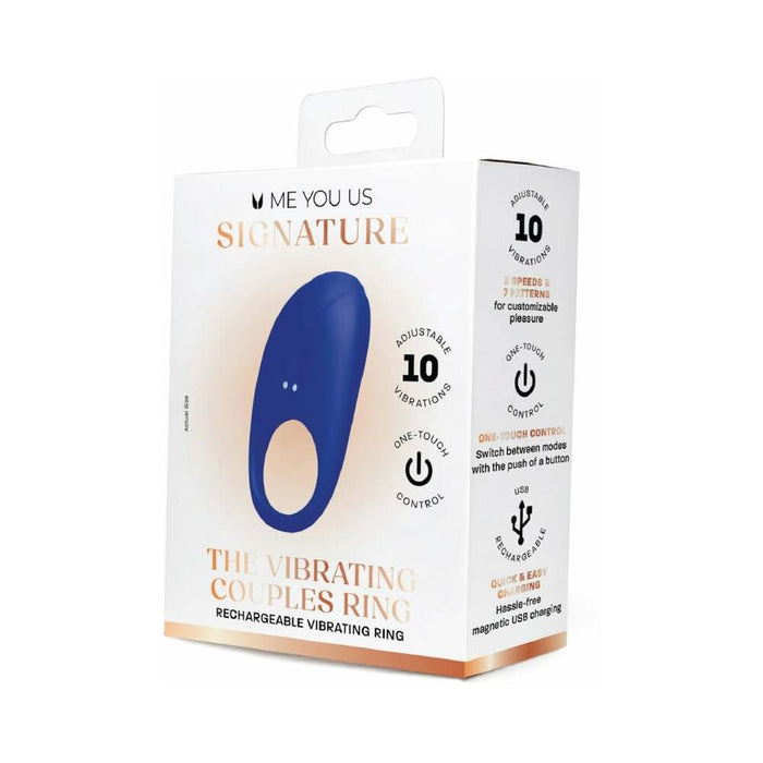 Me You Us Signature The Vibrating Couples Ring Blue